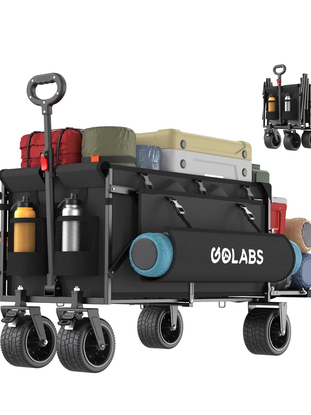 Black Collapsible Utility Wagon